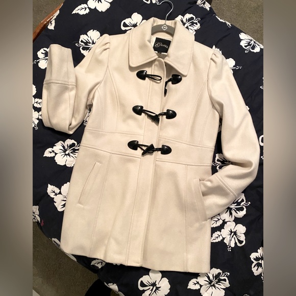 Guess Winter White Wool Toggle Coat L - Picture 1 of 15